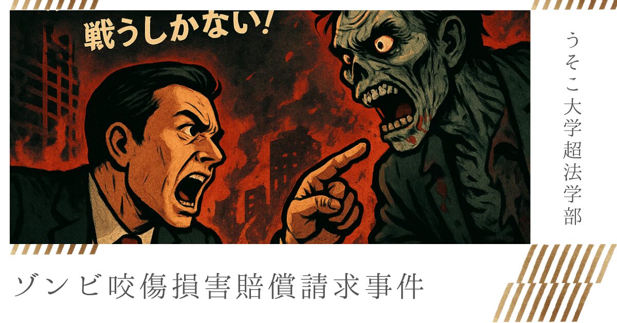【超判例集005】ゾンビ咬傷損害賠償請求事件