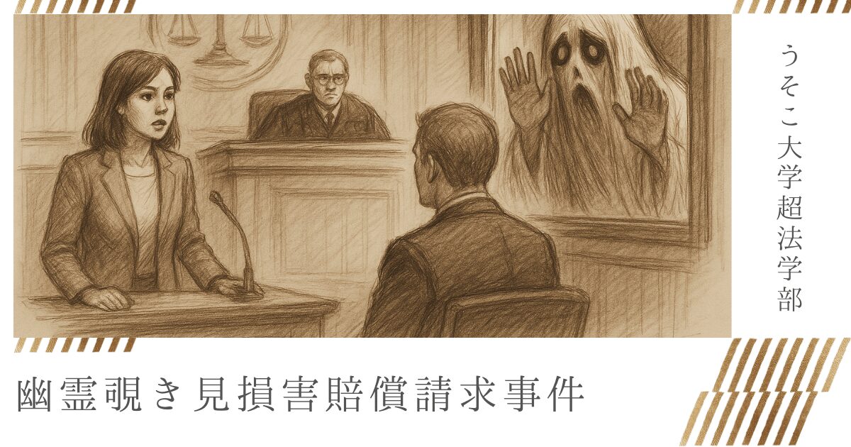 【超判例集001】幽霊覗き見損害賠償請求事件