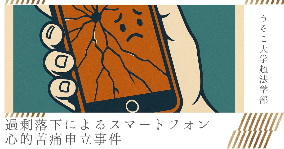 【超判例集007】過剰落下によるスマートフォン心的苦痛申立事件