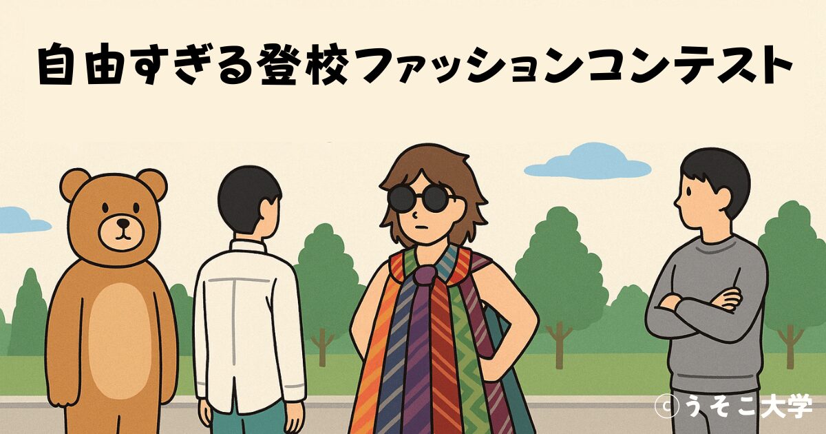 【混雑情報】自由すぎる登校ファッションコンテスト実施により
