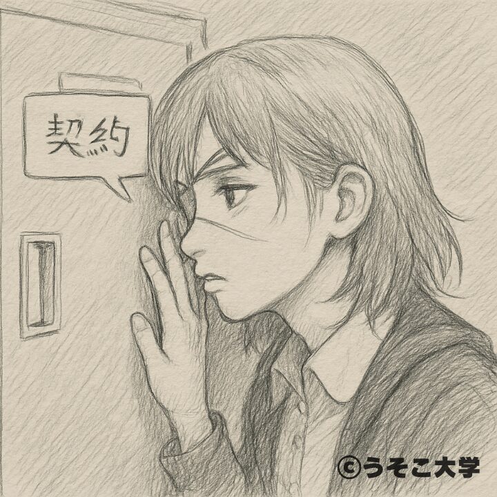ロッカーに耳を当てると“契約”という声が聞こえた